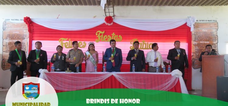 La Municipalidad Distrital de Miguel Checa, en los momentos por nuestro 198° Aniversario de Nuestra Independencia Nacional del Perú