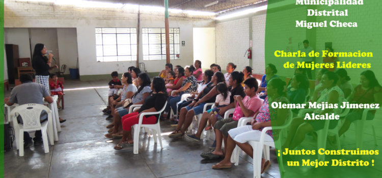 CHARLA DE FORMACIÓN DE MUJERES LÍDERES.