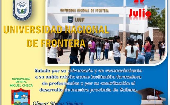 SALUDO INSTITUCIONAL- UNIVERSIDAD NACIONAL DE FRONTERA