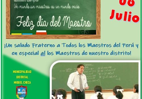 SALUDO INSTITUCIONAL – DÍA DEL MAESTRO